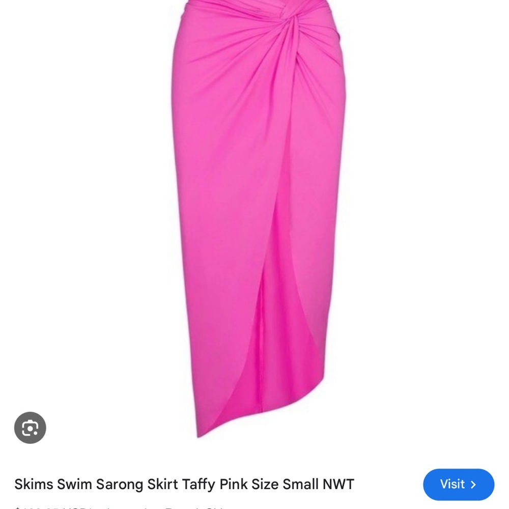 Skims Neon Pink Sarong Skirt